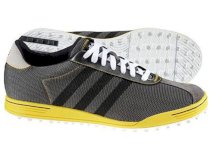 Adidas Men's adicross II Mesh Spikeless Golf Shoes - Silver/Iron/Yellow