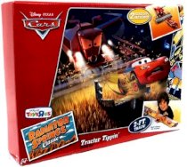 Disney / Pixar Cars Movie Exclusive Playset Tractor Tippin Track Set Includes Plastic Frank Lightning McQueen