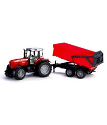 Bruder 1:16 Scale Massey Ferguson 7480 With Tipping Trailer