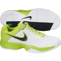 Nike Men's Air Cage Court Tennis Shoe white / black/green