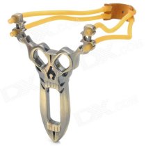 Ghost Head Style Zinc Alloy Slingshot - Copper