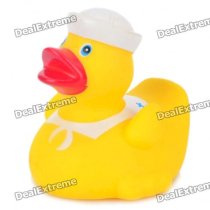 Classic Funny Floating Duck Bath Toy for Kids (Yellow + White + Red)