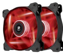 Corsair Air Series AF120 LED Red Quiet Edition High Airflow 120mm Fan Twin Pack