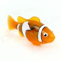ROBO Flash Transparent Electronic Pet Toy Robot Fish - Light Orange + White + Black (2 x L1154)