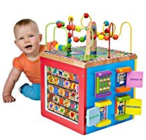 Busy Town Wooden Activity Cube