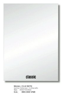 Gương tráng bạc, chống mốc CLG 5070