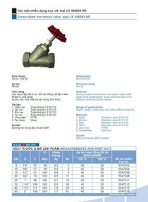 Van một chiều dạng trục vít LK 466694 NR