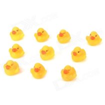 Funny Floating Duck Bath Toy w/ Sound Effect for Kids - Yellow (10 PCS)