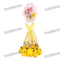 Pikachu Style Bells with Lanyard - Yellow (10-Piece)