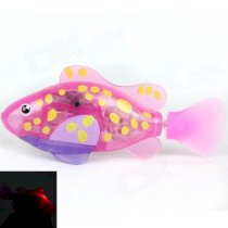 Flash Transparent Electronic Fish Pet Toy Robot Fish - Rose + Yellow + Purple (2 x L1154)