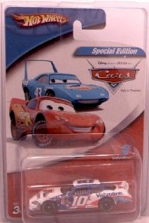 Scott Riggs #10 Valvoline Dodge Charger Special Disney Cars Edition with Lightning Mcqueen & The King on the hood of the 1/64 Scale Diecast Hotwheels 2005 Edition