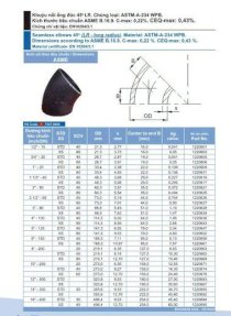 Khuỷu nối ống đúc 45 LR ASTM-A-234 WPB