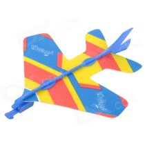 BL-918 Fun Slingshot Style Airplane Model Toy w/ LED Light - Blue