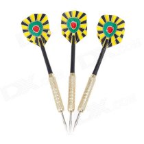 Dartboard Pattern Sharp Knurled Copper-Plated Iron Plastic Darts for Dart Game
