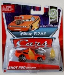 Clear Yellow Flames Variant Snot Rod With Flames Disney Cars 1:55 Scale Diecast Mattel