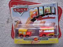 Disney Pixar Cars Mini Adventures SARGE & Fillmore Lightning Mcqueen's Team