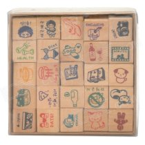 DIY Fashion Exquisite Wooden Stamps Set (25 PCS)