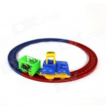Plastic Railcar Toy - Blue + Red + Yellow + Green