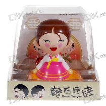 Solar Powered Shaking Desktop Toy (Korean Girl)