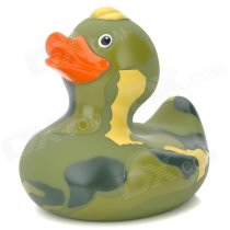 Funny Floating Duck Bath Toy for Baby / Kid - Camouflage Green + Orange + Yellow