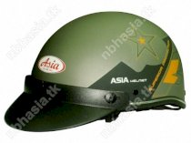 Mũ bảo hiểm ASIA - 105 Xám nhám - Tem ngôi sao 2 (Size L)