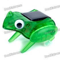 Cute Solar Powered Jumping Frog - Transparent Green