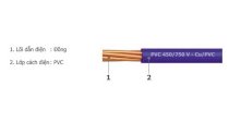 Dây điện đơn mềm PVC 450/750 V-Cu/PVC Goldcup 1x4.0