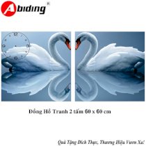 Đồng hồ tranh 2 tấm 60x60cm TĐ-03