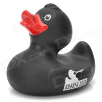 Cute Duck Style Rubber Latex Bath Toy for Kids - Black + Red