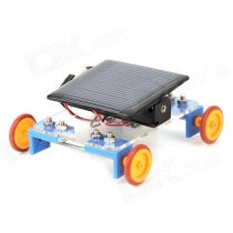 DIY Assembly Solar Power Car Toy - Blue + Black + Orange