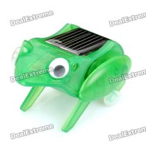 Funny Solar Powered Jumping Frog - Green