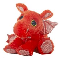 Aurora World Dreamy Eyes Flame Red Dragon 10" Plush 