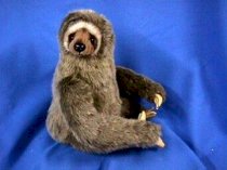 Hansa Three-Toed Sloth Stuffed Plush Animal, Sitting