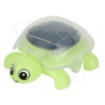 Mini Tortoise Style Solar Powered DIY Intelligence Toy - Green + Black