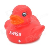 Cute Little Duck Style PVC Baby Bath Toy - Red