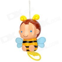 Cute Pull String Waving Wing Music Bee Toy - Black + Yellow + Blue (3 x L1154H)