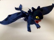 How to Train Your Dragon Night Fury 17 Inch Plush Poseable 21" Wing Span 