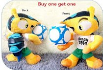 Buy One Get One Free!2014 World Cup Brazil Fifa Mascot Fuleco Plush Toy 9 Inch Toy Plush Stuffed 