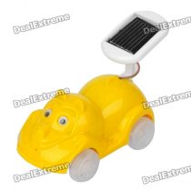 Cute Solar Powered Cartoon Car Toy - Yellow