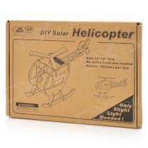 Solar Powered DIY 3D Helicopter Style Wooden Puzzle Toy - Oyster White