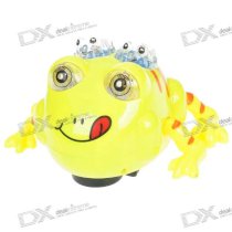 Moving Frog Toy with LED Light and Sound Effects - Yellow (3*AA)