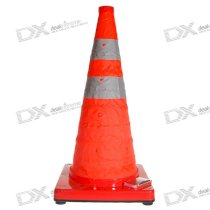 Solar Powered Self-Recharge Waterproof 3-LED Road-Side Safety Warning Traffic Cone