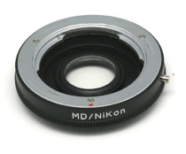 Ngàm chuyển đổi ống kính Minolta MD-Nikon có glass