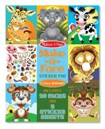 Make-a-Face Crazy Animals Sticker Pad