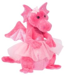 Dazzly Pink Ballerina Dragon 8.5" by Douglas Cuddle Toys