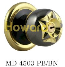 Ổ khóa tay nắm tròn Howard MD 4503 PB/BN