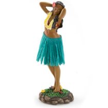 Lelani Dashboard Hula Doll - Flower Placing Pose / Green