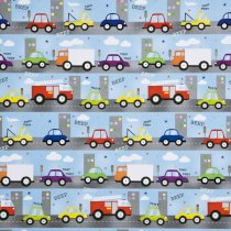 Blue Vehicles Gift Wrap