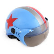 Mũ bảo hiểm có kính HKT 010A màu xanh (tem CR)