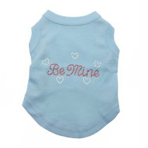 Be Mine Rhinestone Dog Tank - Baby Blue